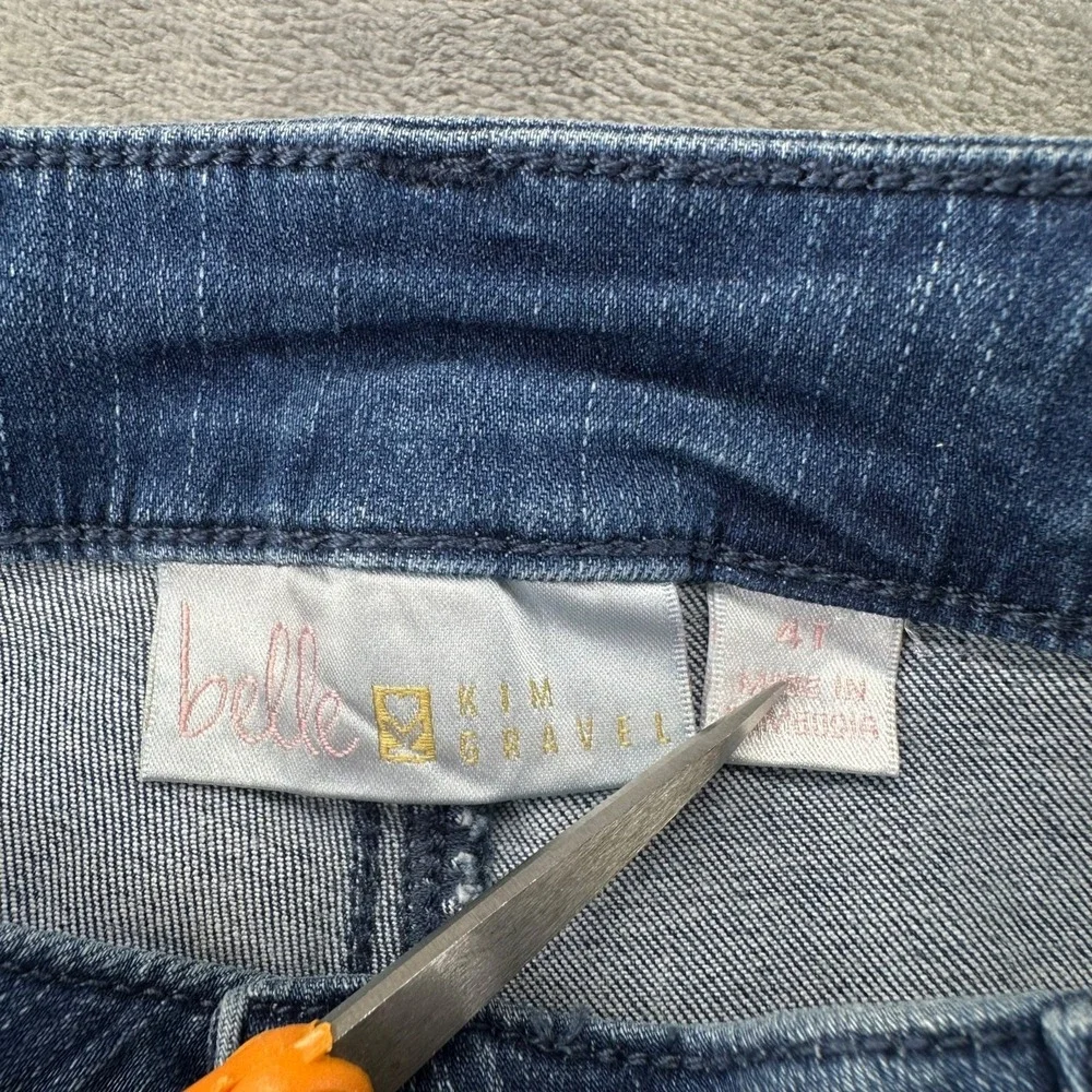 Belle Kim Gravel Straight Jeans Women's Size‎ 4 Tall Blue Denim Cotton Blend